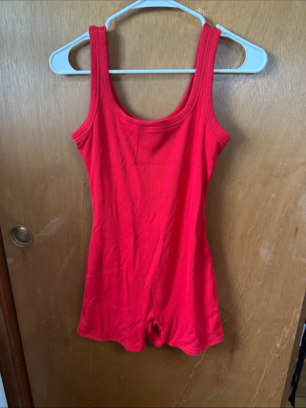 No Boundaries Red Sleeveless Romper Tank One-Piece